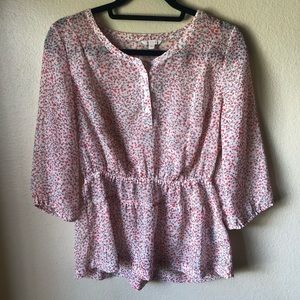 GUESS chiffon floral blouse size S